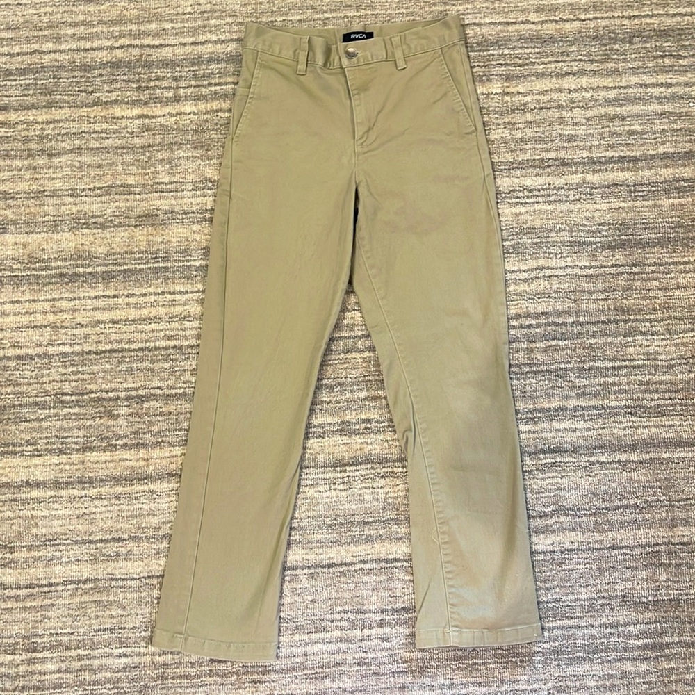 RVCA Boys 26 Khaki Pants Casual